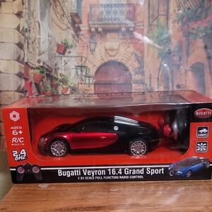 Bugatti Veyron 16.4 Grand Sport RC Car - Black and Red